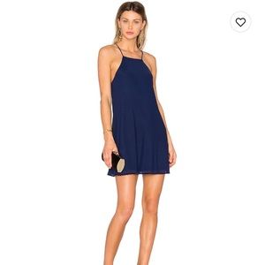 NBD Navy Slip Dress with Pockets